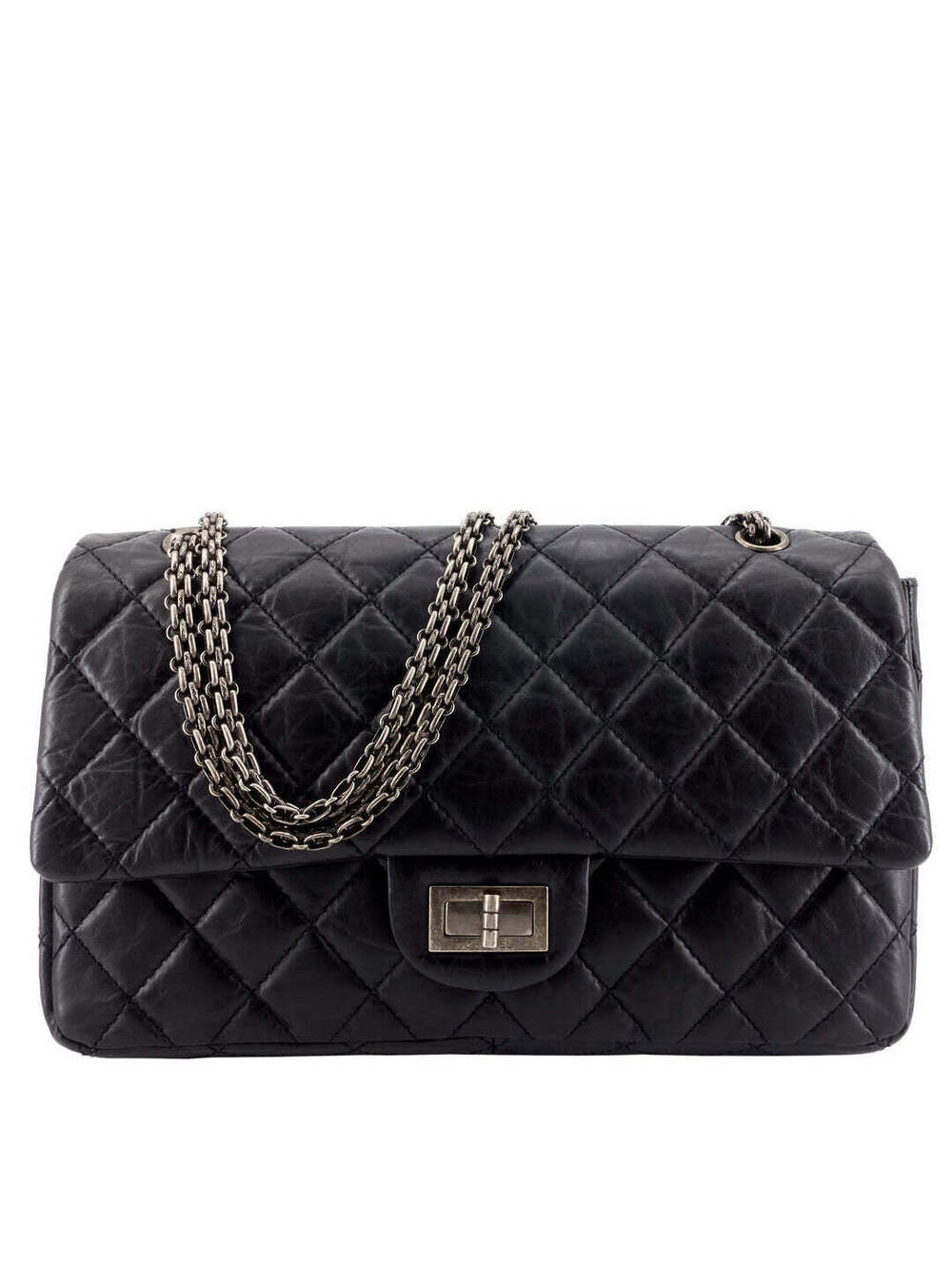 CHANEL 2.55 REISSUE LARGE DOUBLE FLAP BORDEAUX RED INTERIOR